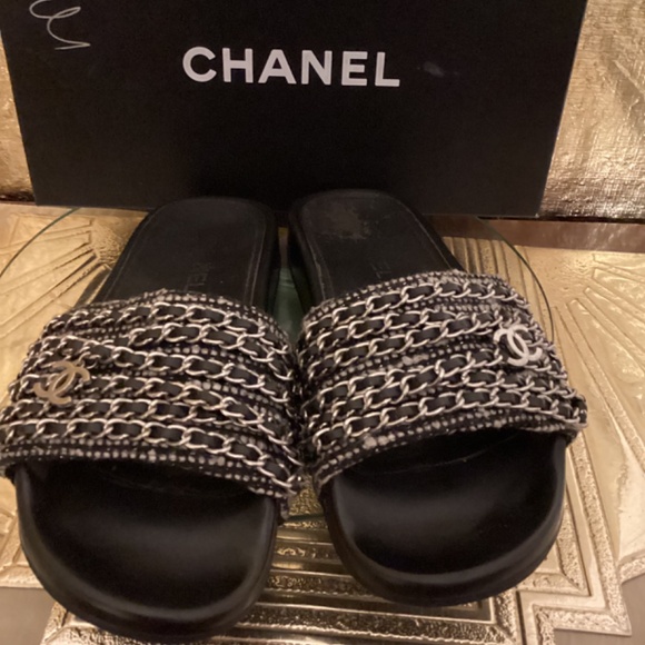 Chanel chain slides sandals - Picture 6 of 8